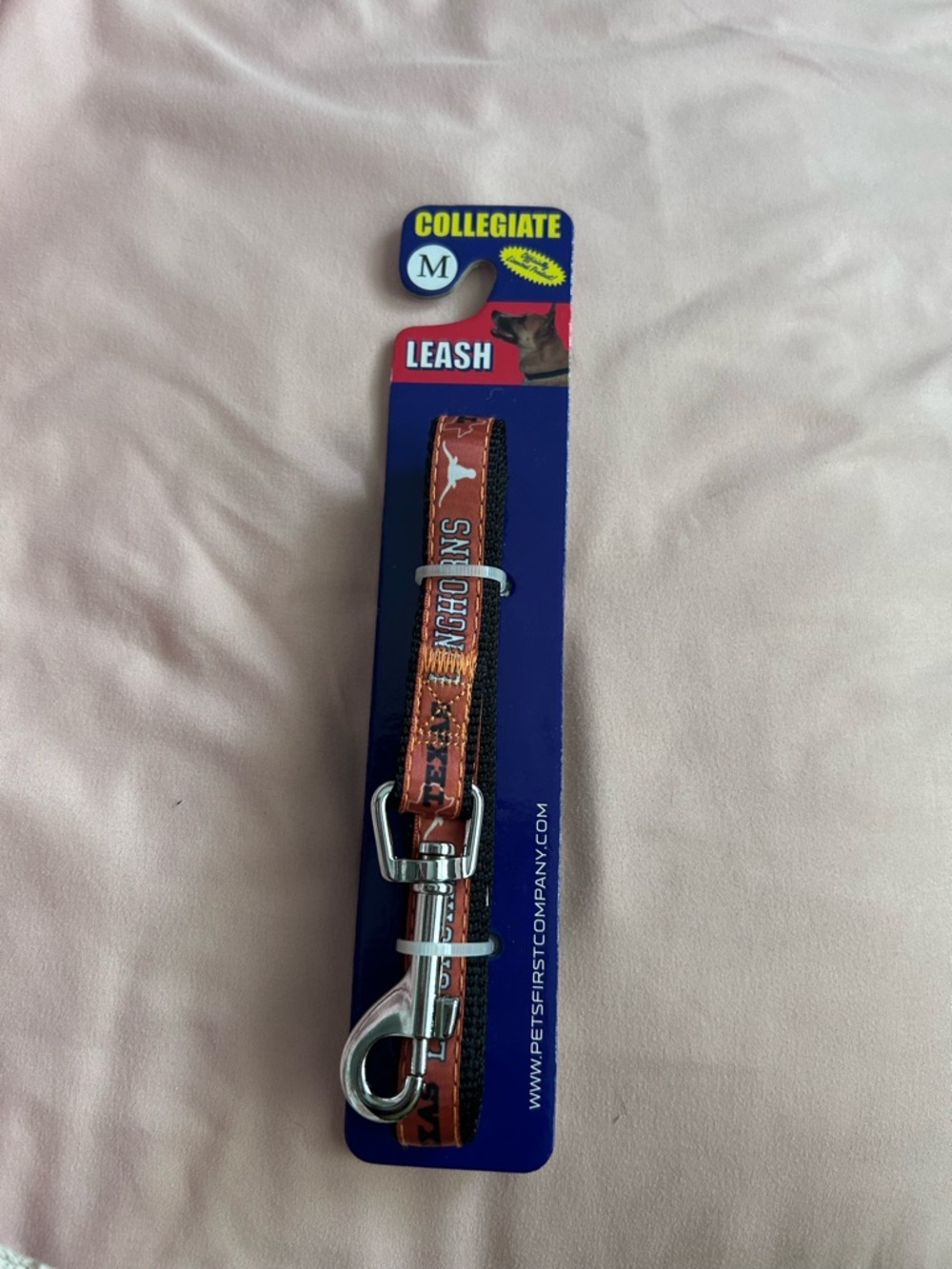 Pets First Orange Collegiate Dog Leash with Metal Clip